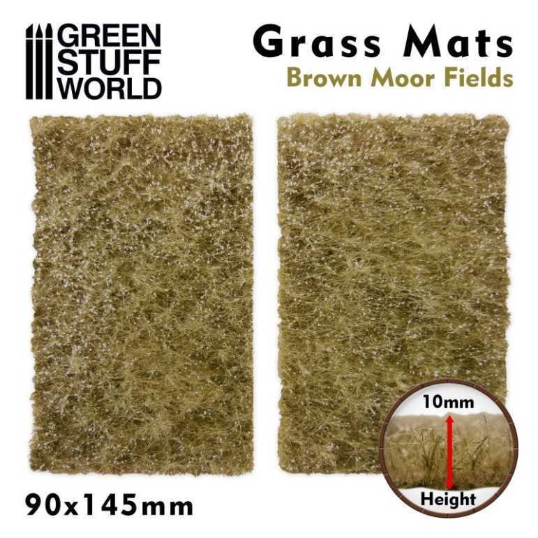 Grass mats cut-outs brown moor fields 10mm