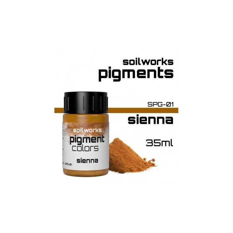 Pigment colors sienna