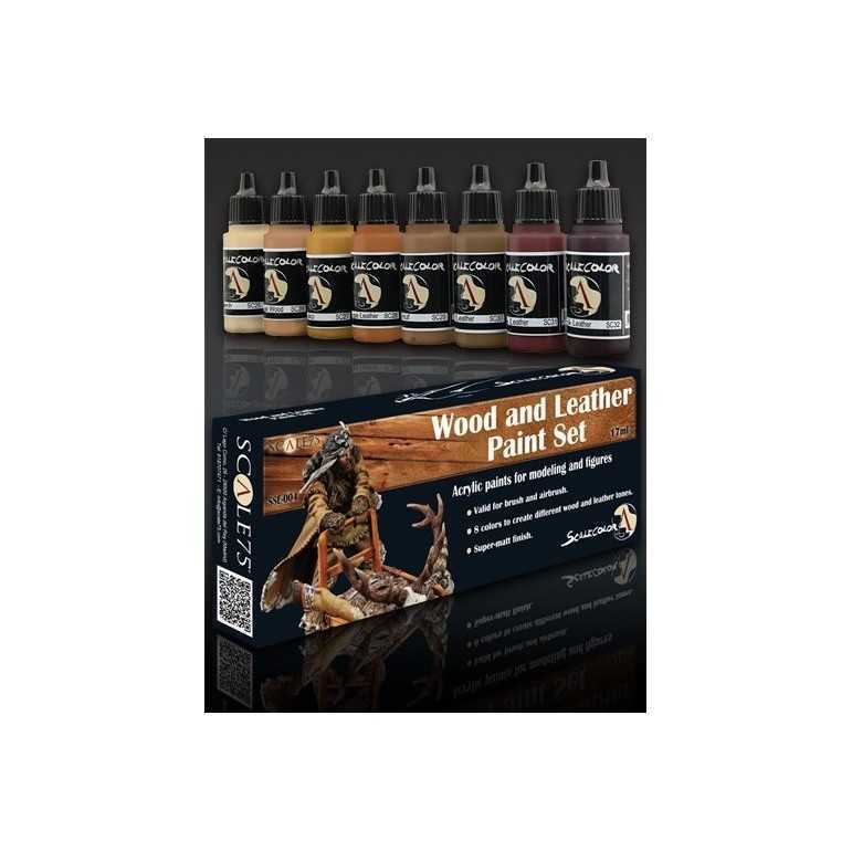 Wood and leather paint set