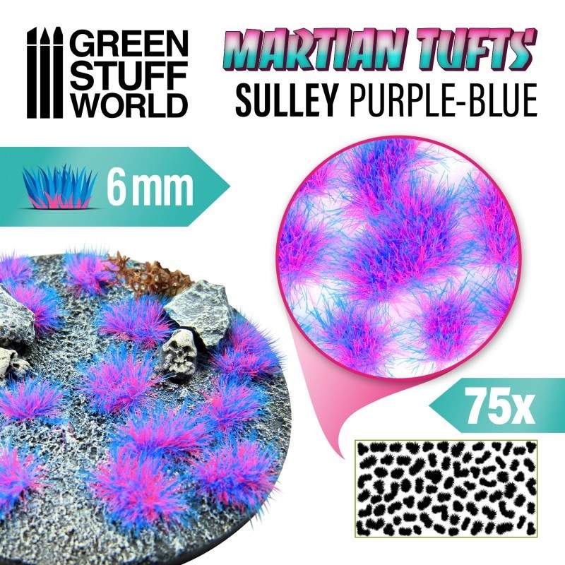 MARTIAN TUFTS 6MM: SULLY PURPLE-BLUE