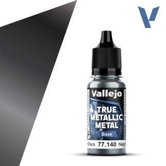 Vallejo True Metallic Metal: Obsidian Black (Base) (18ml)