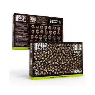 1000x Battlefield Resin Skulls 1:48-1:35
